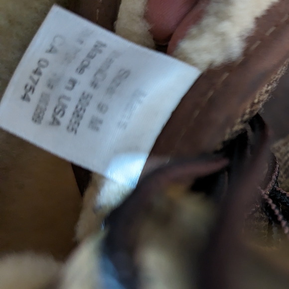 LL Bean 10" Brown Weave Wool Herringbone Shearling Lined Duck Boots 9 M - Picture 9 of 9